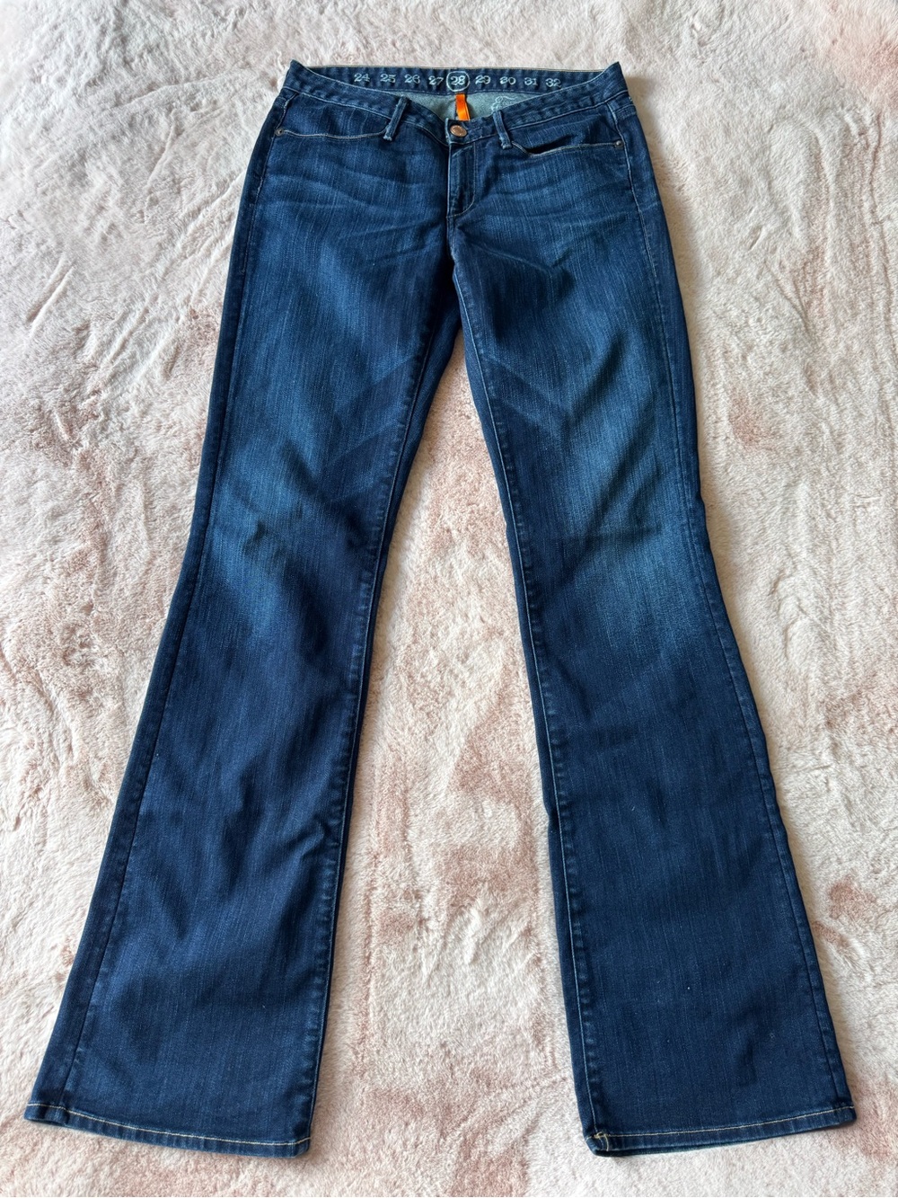 Earnest Sewn Dark Wash Flare Denim Jeans Size 28